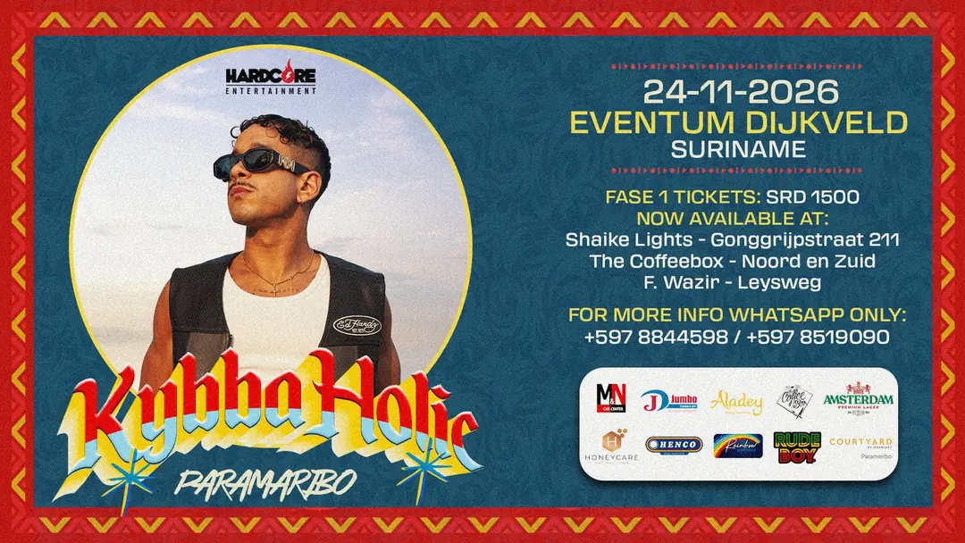 Ticketflyer: Fase 1 tickets SRD 1500 bij Shaike Lights, Gonggrijpstraat 211, The Coffeebox Noord en Zuid en F. Wazir, Leysweg. Info via WhatsApp +597 8844598 of +597 8519090